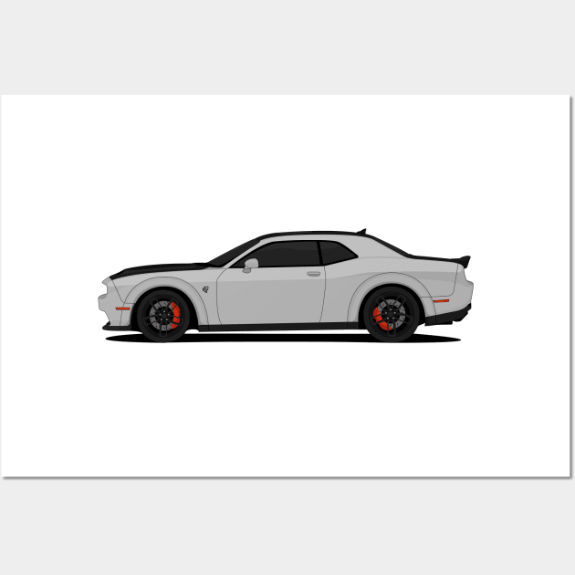 HELLCAT SIDE GREY Wall Art by VENZ0LIC